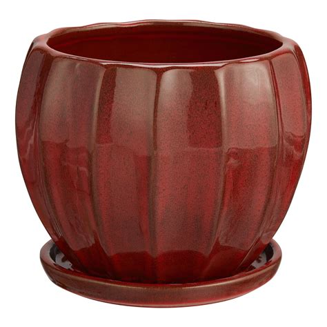 8 inch planter with saucer|8 ceramic planter with saucer.